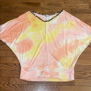 Pink & Orange Tie Dye Top